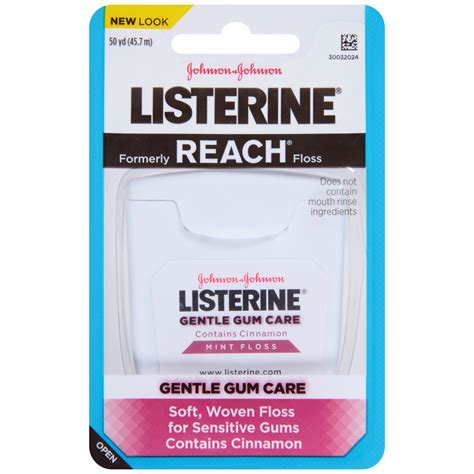 woven dental floss reach|listerine dental floss woven cinnamon.